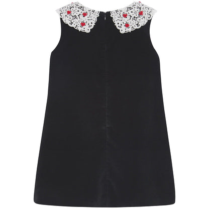 Girls Black Cotton Dress