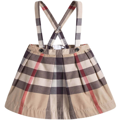 Baby Girls Check Skirt with Braces