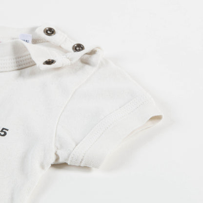 Baby Raw White Peach Cotton Babysuit