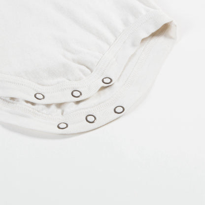 Baby Raw White Peach Cotton Babysuit