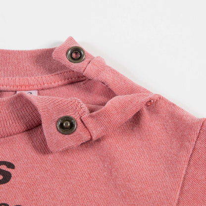 Baby Girls Red Peach Cotton T-shirt