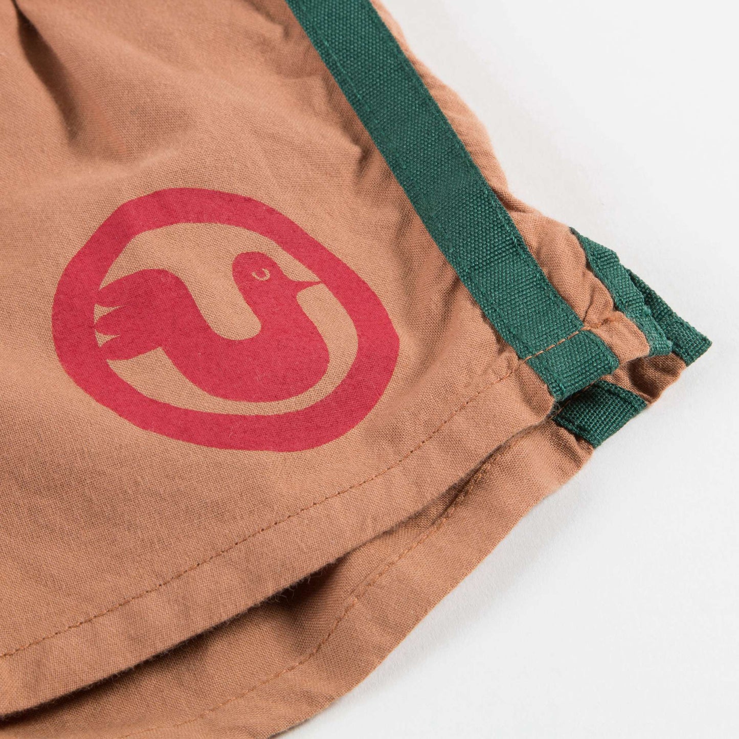 Girls & Boys Brown Bird Cotton Shorts