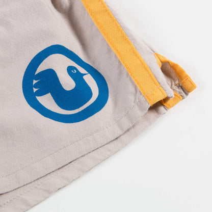 Girls & Boys Beige Bird Cotton Shorts