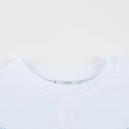 Baby Boys White Eyes Cotton T-shirt