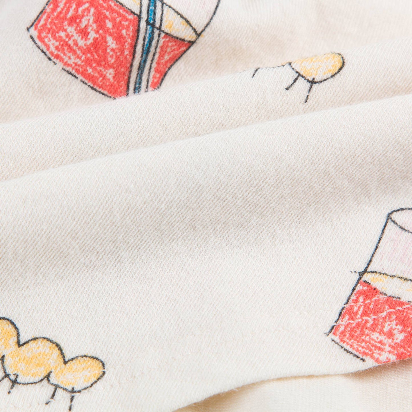 Girls Raw White Glasses Cotton Skirt