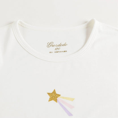 女童白色彗星睡衣套装
