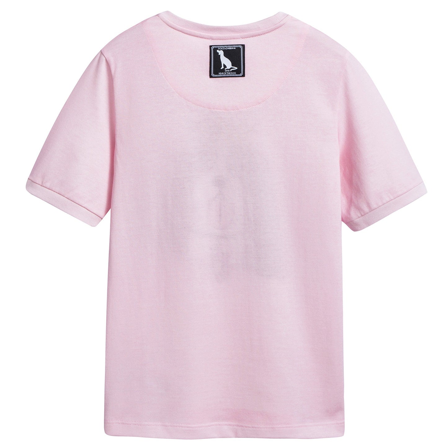 Girls  Pink   With    "Dog"  Printed   Cotton   T-shirt