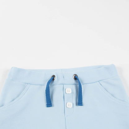 Baby Boys Light Blue Cotton Shorts