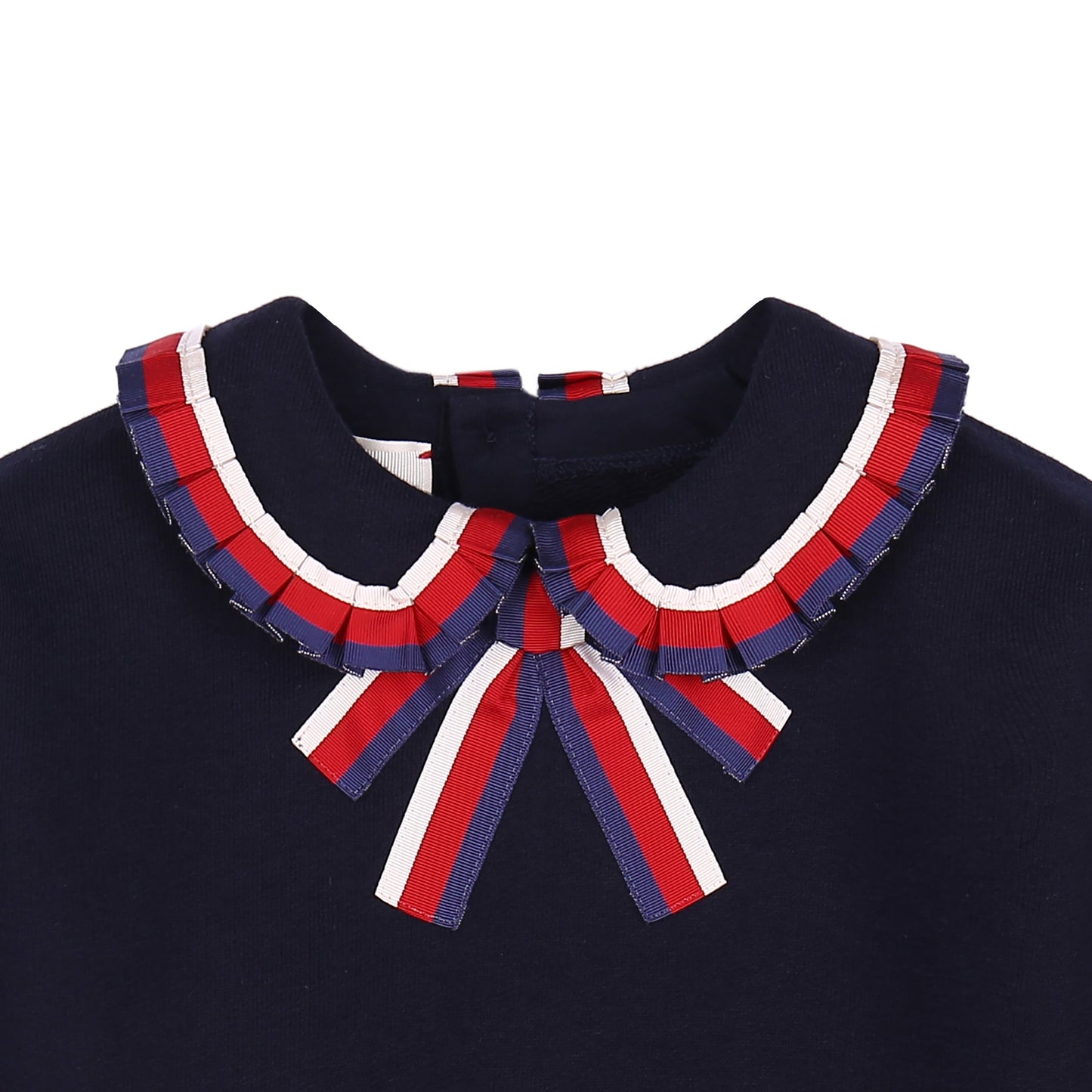 Baby Girls  Navy Blue Ribbon Tracksuit