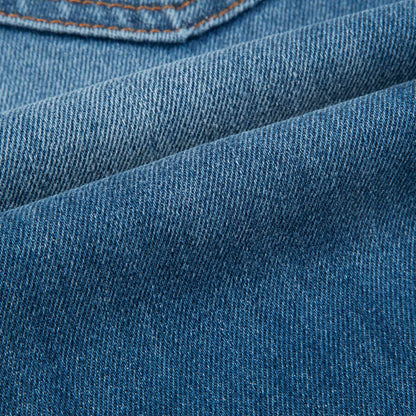 Girls Blue Stretch Denim Cotton Trousers