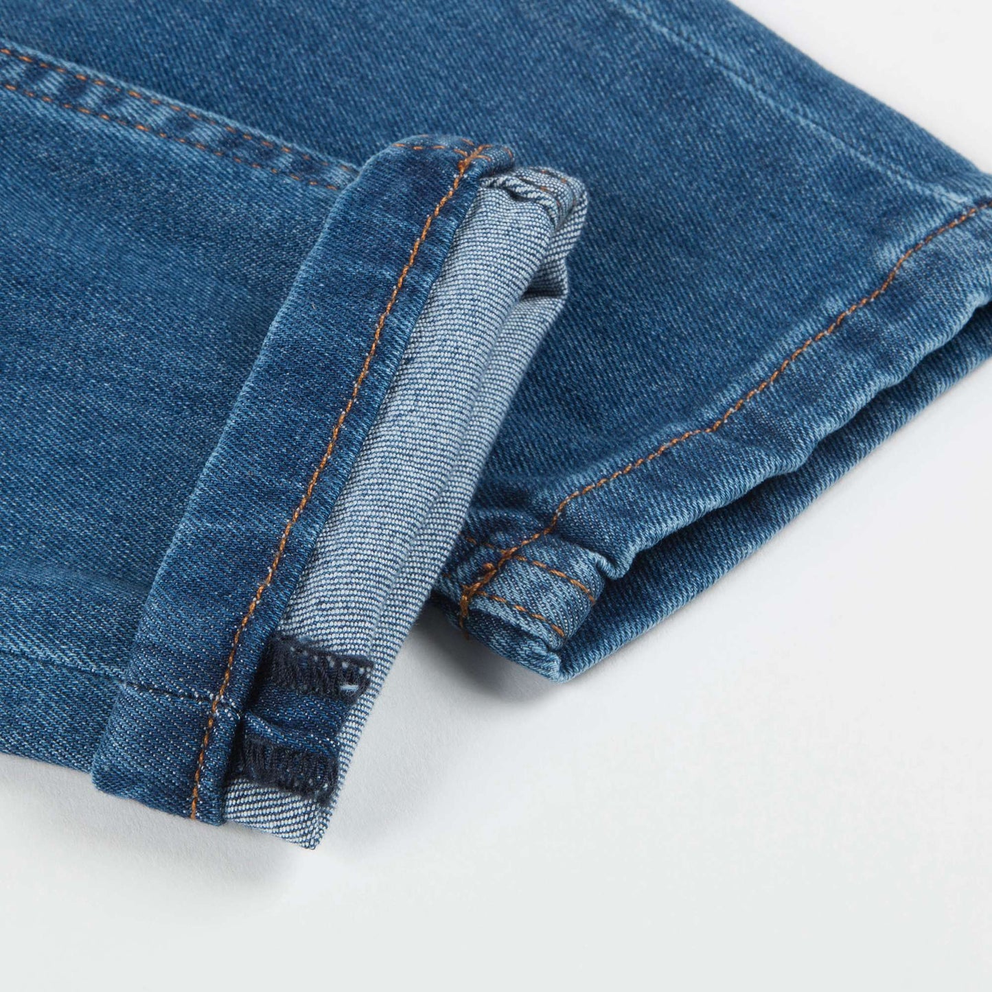 Girls Blue Stretch Denim Cotton Trousers