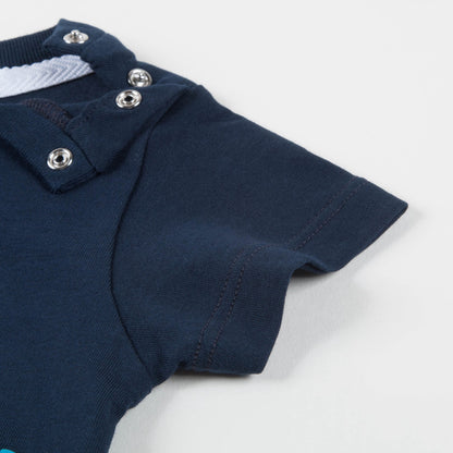 Baby Boys Black Printed Cotton T-shirt