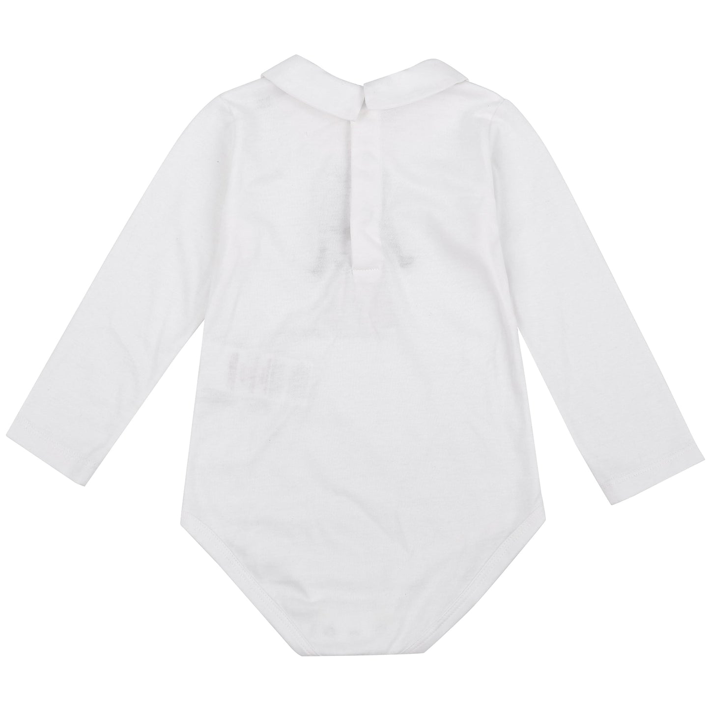 Baby White Dog Babygrow With Collar
