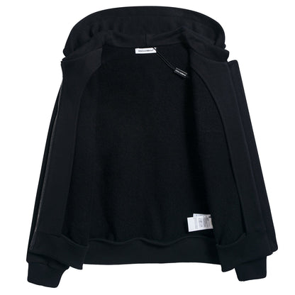 Girls & Boys Black "LOVE" Cotton Coat