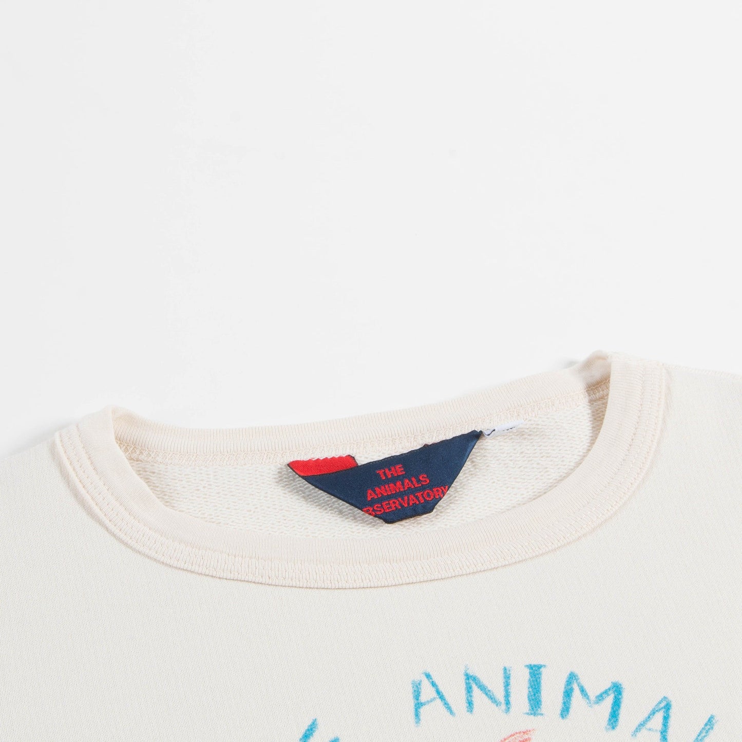 Girls Raw White Dog Cotton Sweatshirt