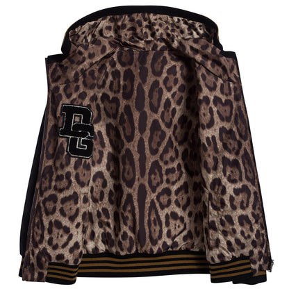 男童黑色&黄色条纹双面外套