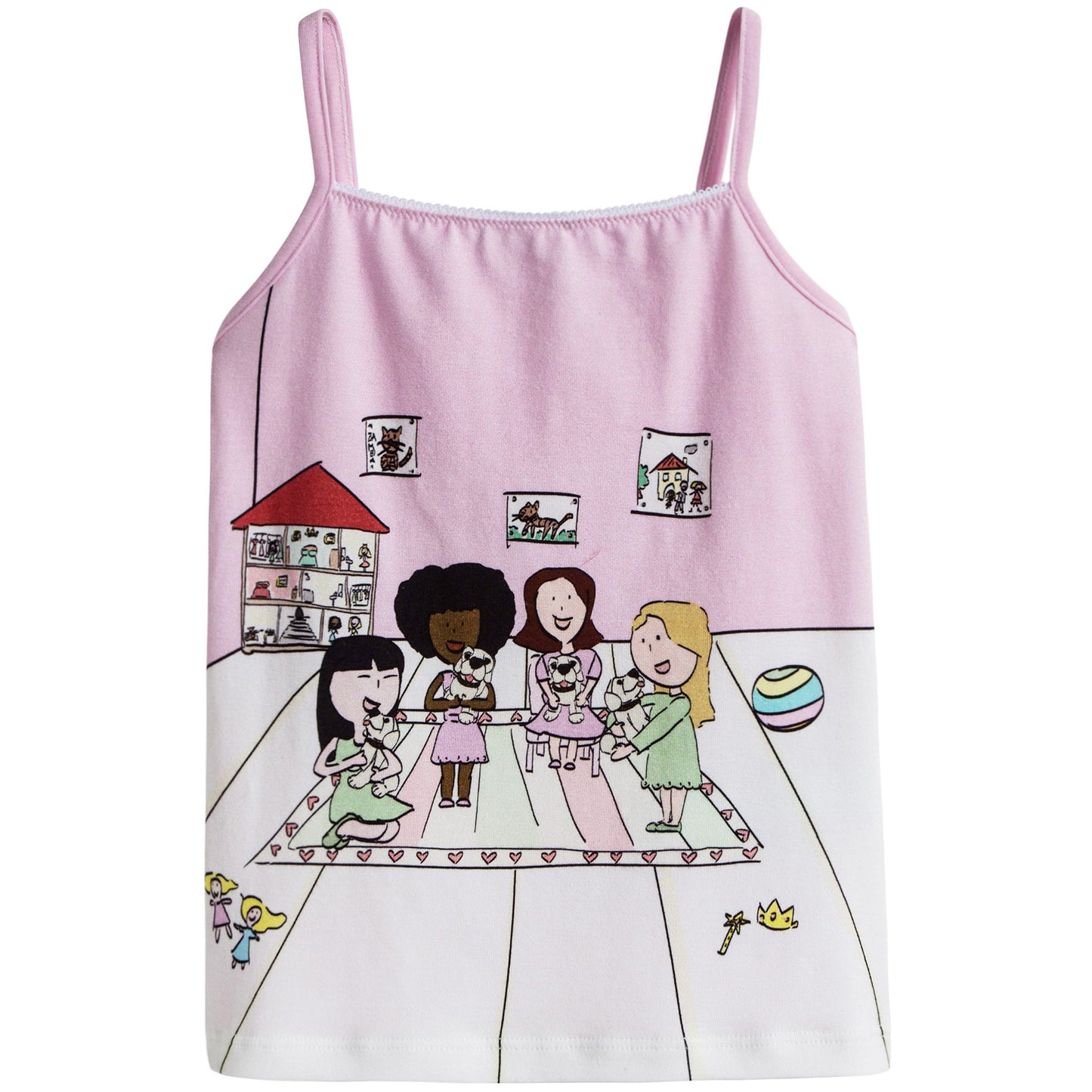 Baby Girls Pink Fancy Printed Top & Underwear Gift Box Set