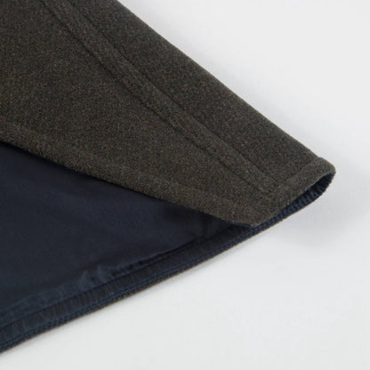 Girls Military Green Melanges Wool Jacket