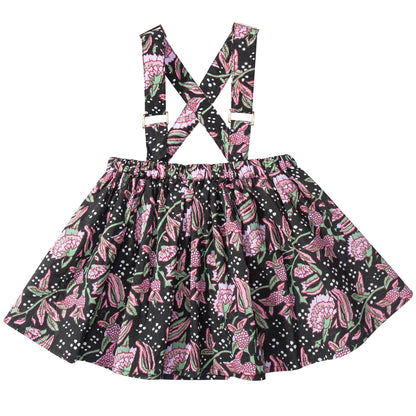 Girls Blue Flower Cotton Skirt
