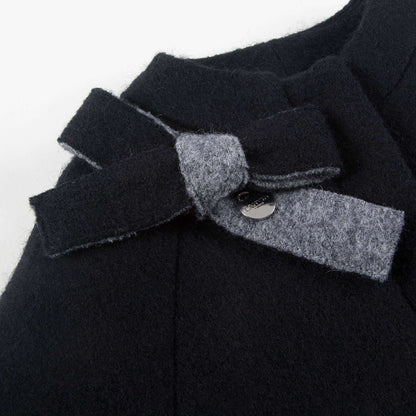 Girls Blue  Grigio  Wool  Cape