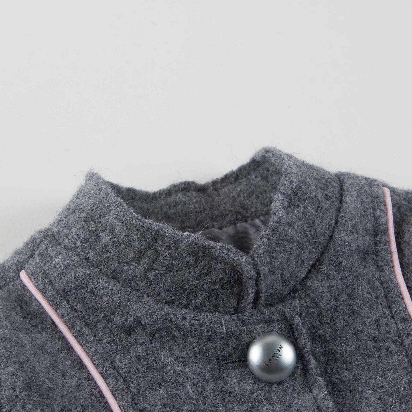 Girls Grigio & Rosa Wool  Coat