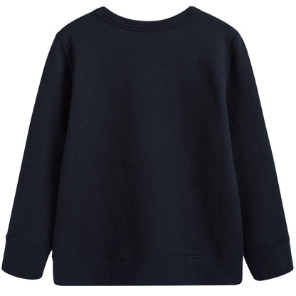 Boys & Girls Navy Blue Cotton Tiger Head Trims Sweashirt