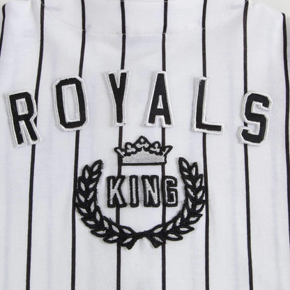 男婴白色条纹棉T恤