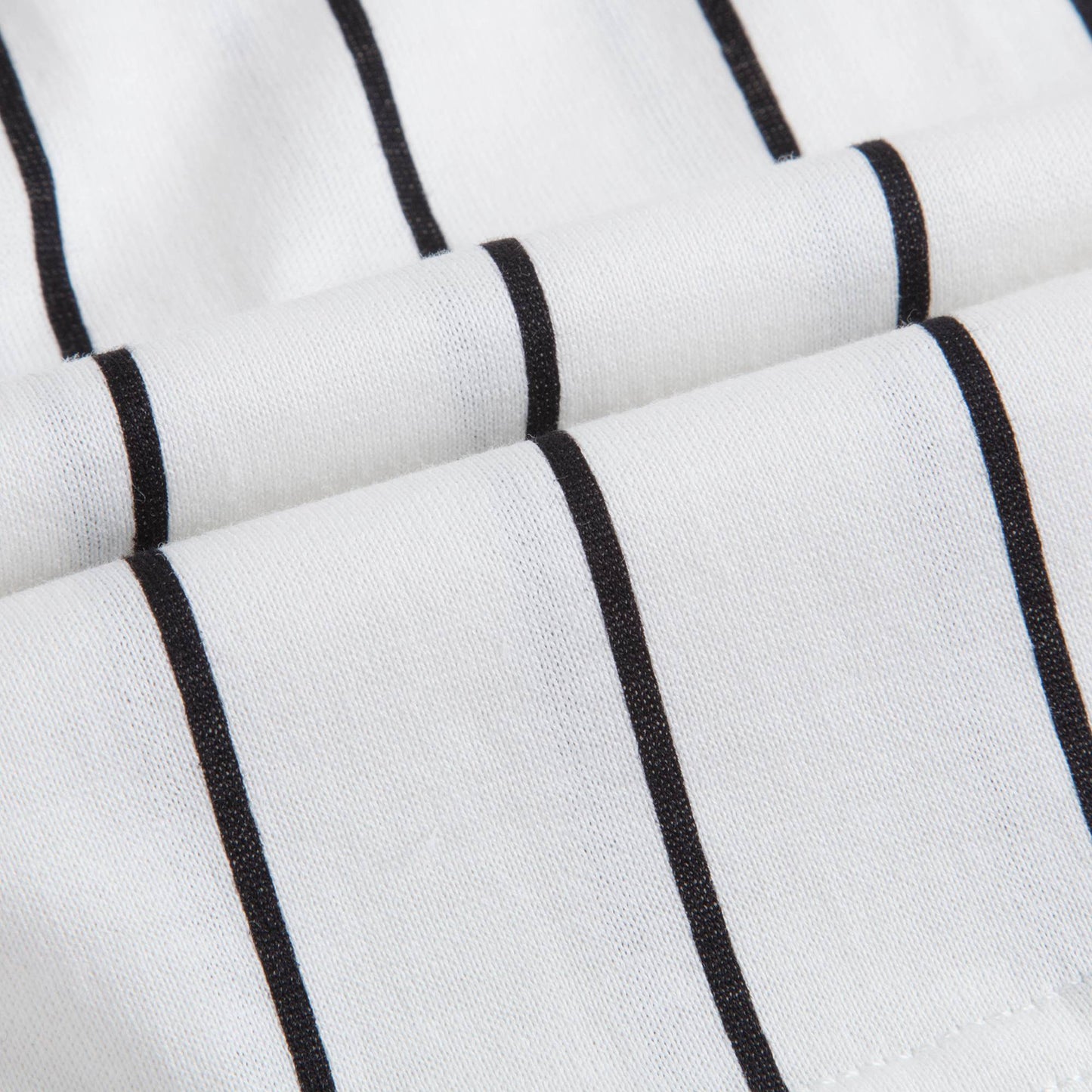 男婴白色条纹棉T恤