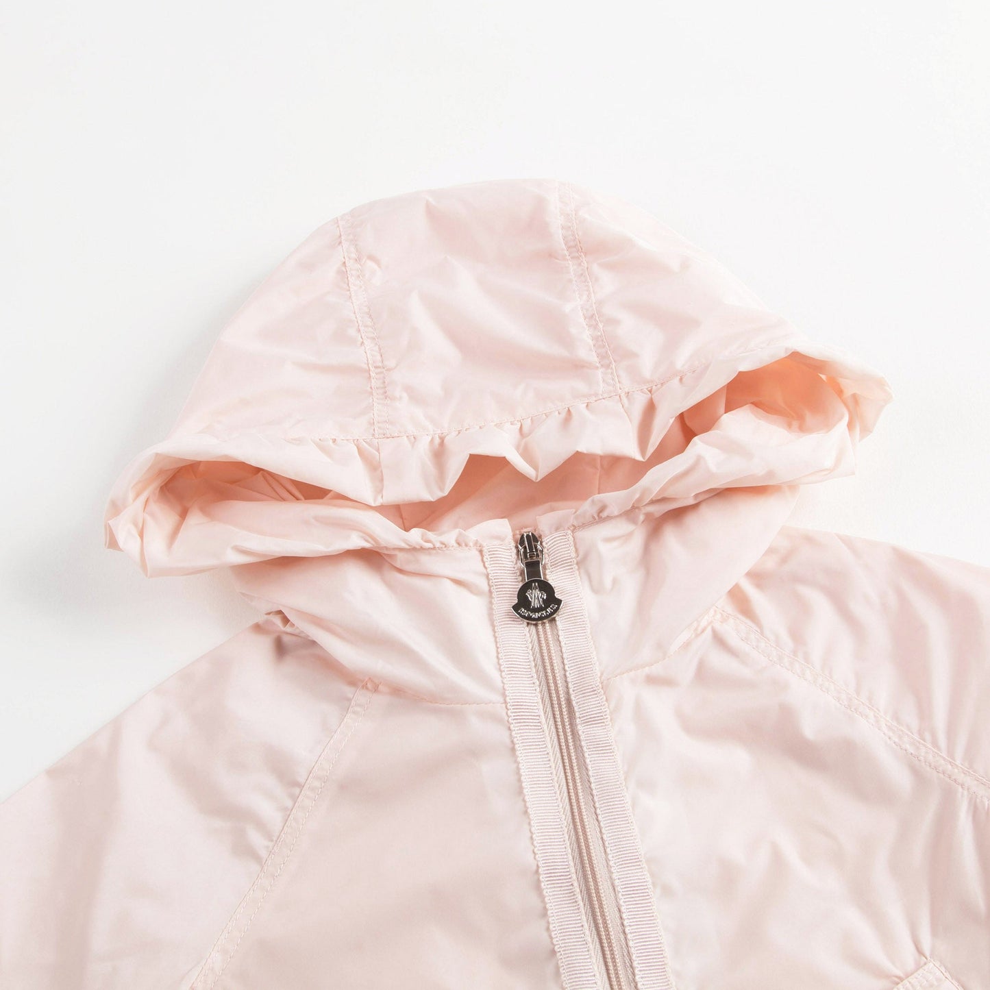 Baby Girls Light Pink Windbreaker Jacket With Lace