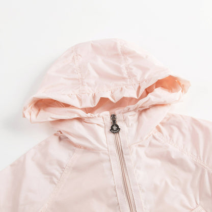 Baby Girls Light Pink Windbreaker Jacket With Lace