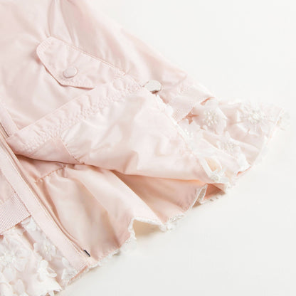 Baby Girls Light Pink Windbreaker Jacket With Lace