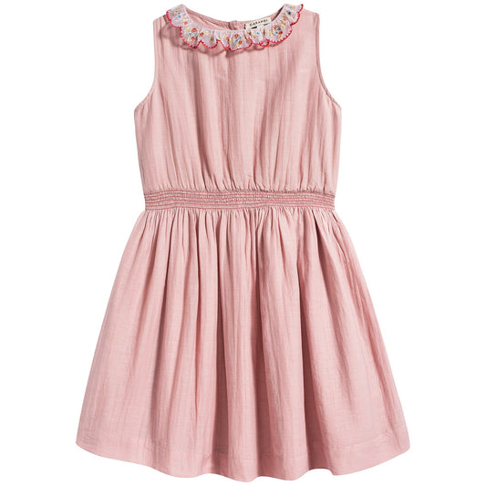 Girls Pink Cotton Dress