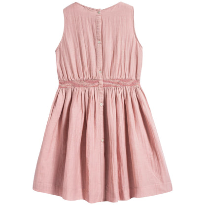 Girls Pink Cotton Dress