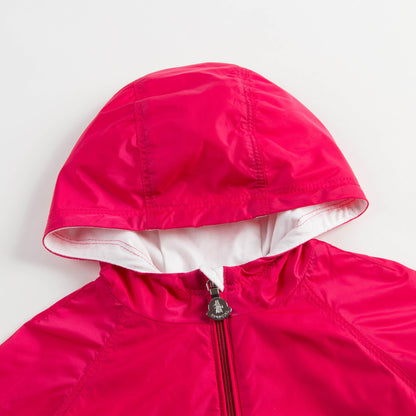 Baby Girls Dark Pink Windbreaker Jacket