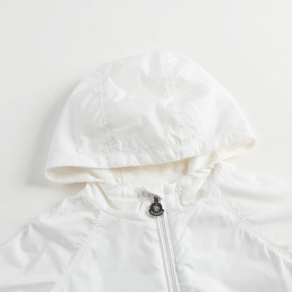 Baby Girls White Windbreaker Jacket