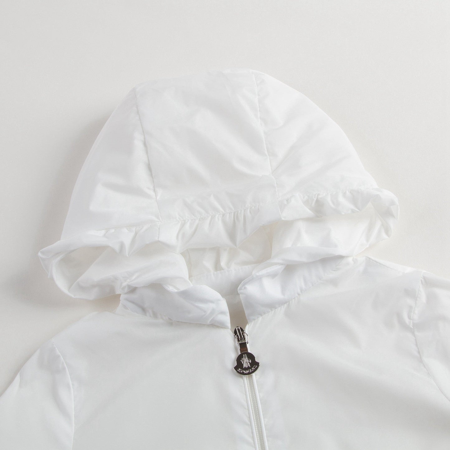 Baby Girls White Windbreaker Jacket