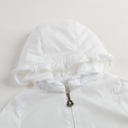 Baby Girls White Windbreaker Jacket
