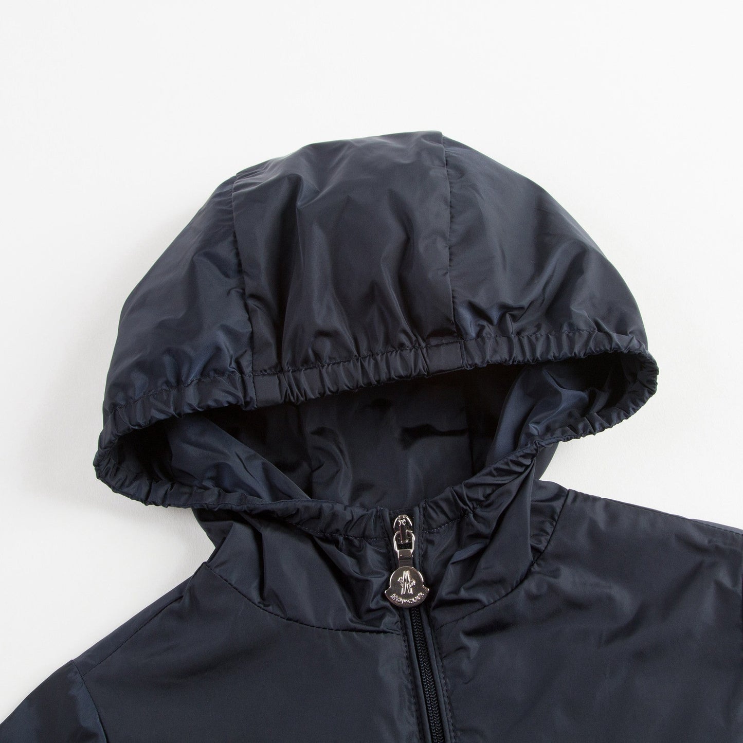 Girls Dark Blue Windbreaker Jacket With Flounces