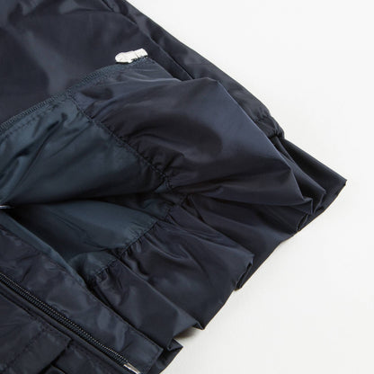 Girls Dark Blue Windbreaker Jacket With Flounces