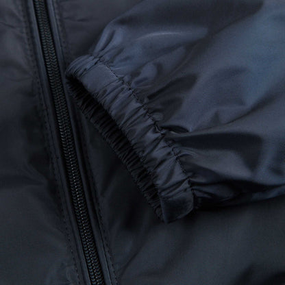 Girls Dark Blue Windbreaker Jacket With Flounces