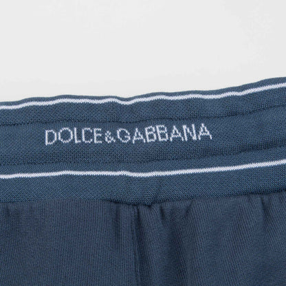 Boys Blue Logo Cotton Shorts