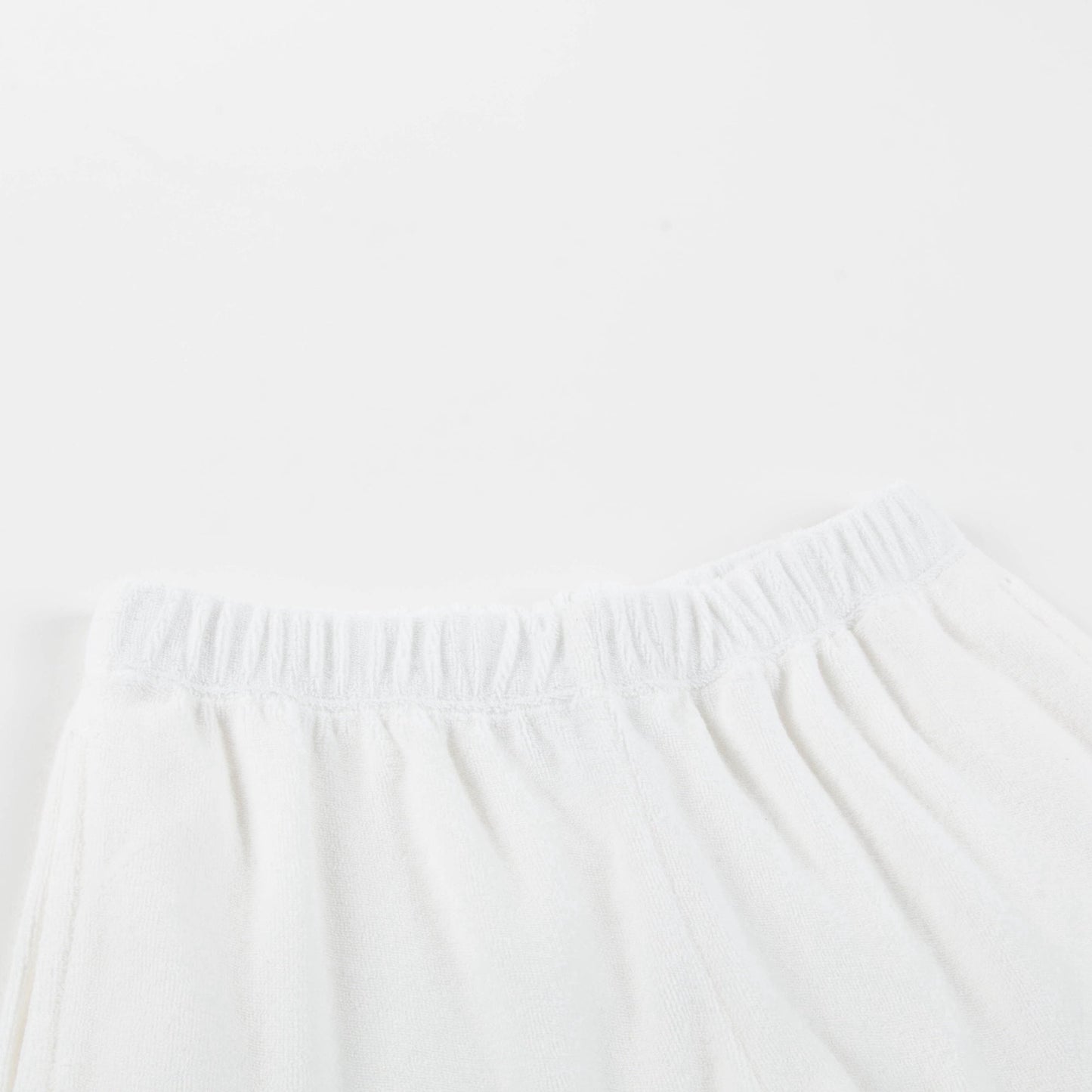 Girls & Boys White Pima Cotton Shorts