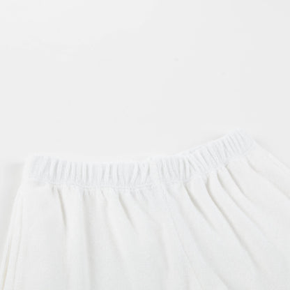 Girls & Boys White Pima Cotton Shorts