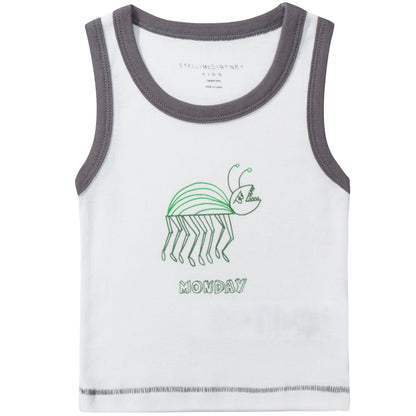 Boys  White  Organic  Cotton Vests 7 Pack Gift Set