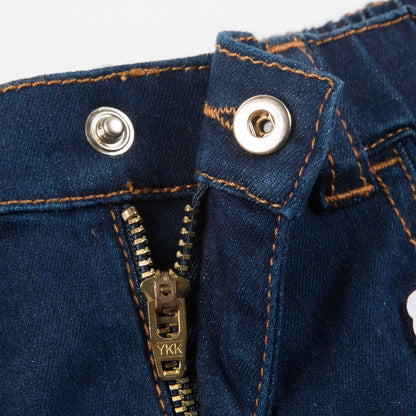 Baby Girls & Boys Dark Blue Cotton Shorts