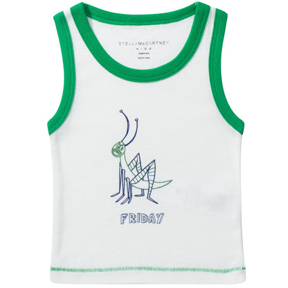 Boys  White  Organic  Cotton Vests 7 Pack Gift Set