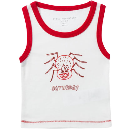 Boys  White  Organic  Cotton Vests 7 Pack Gift Set