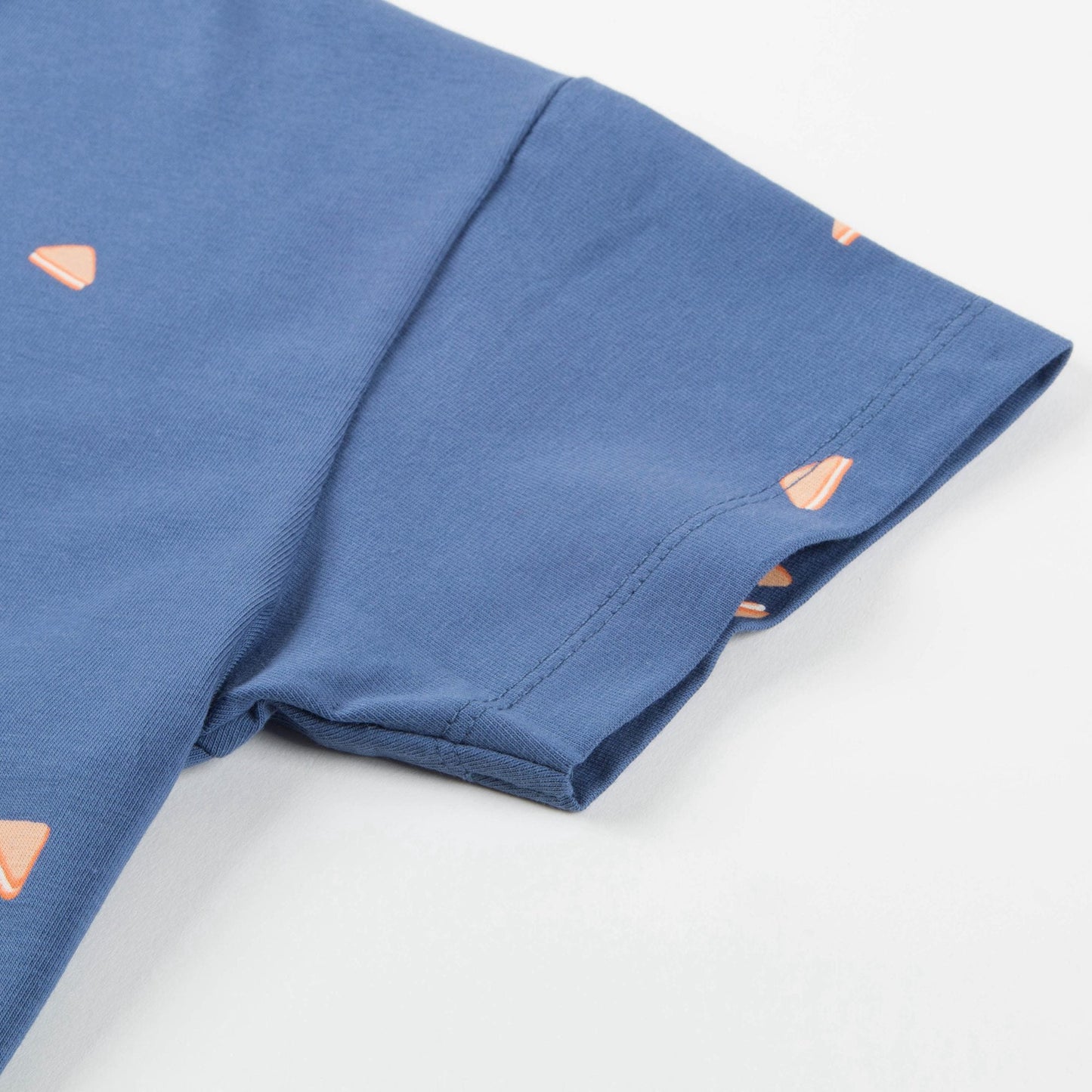 Girls Light Navy Pima Cotton Dress