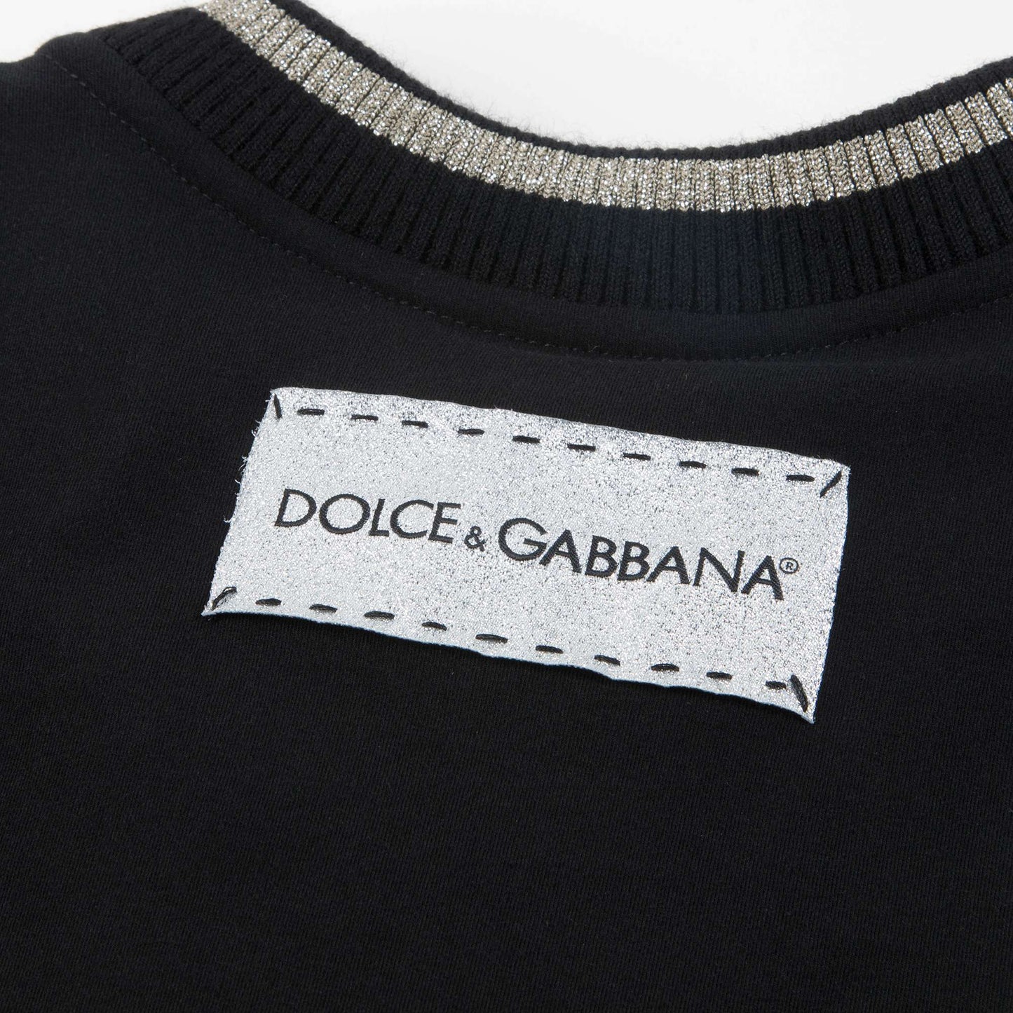 Girls Black "Love" Logo Cotton Sweatshirt