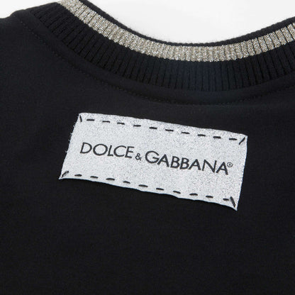 Girls Black "Love" Logo Cotton Sweatshirt